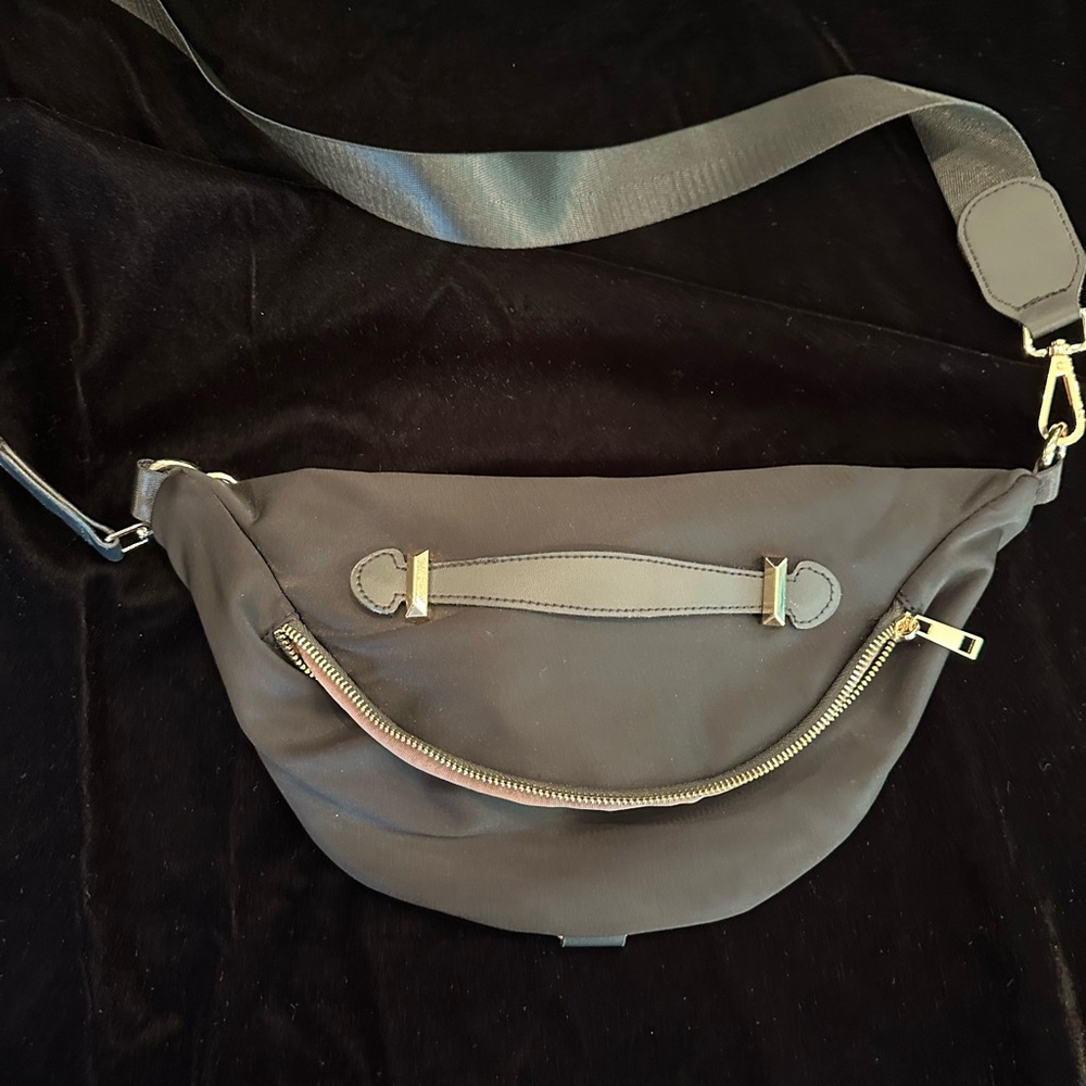 Versatile Black Crossbody Bag.